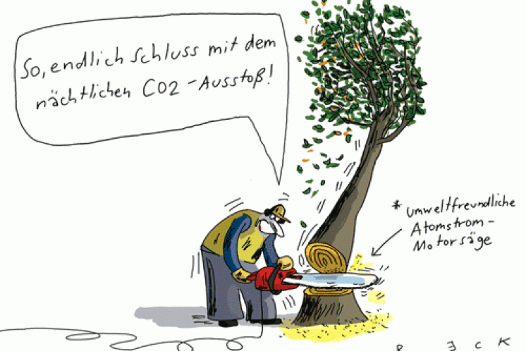 Beck-Cartoon: Schluss mit dem nächtlichen CO2-Ausstoß!